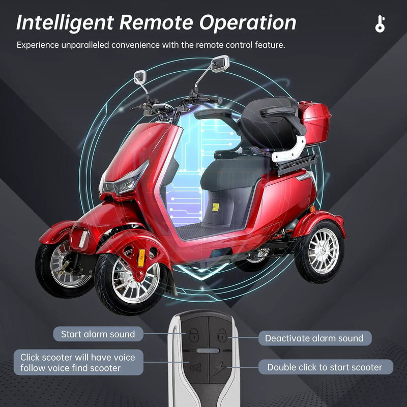 Electric Mobility Scooter With Big Size And High Power - Red by HouseOfZazla