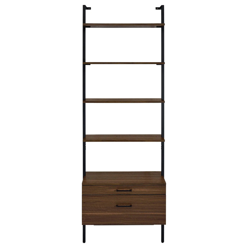 Owens 3-piece 96-inch Wall Mounted Bookshelf Set Walnut by Unique Piece Furniture