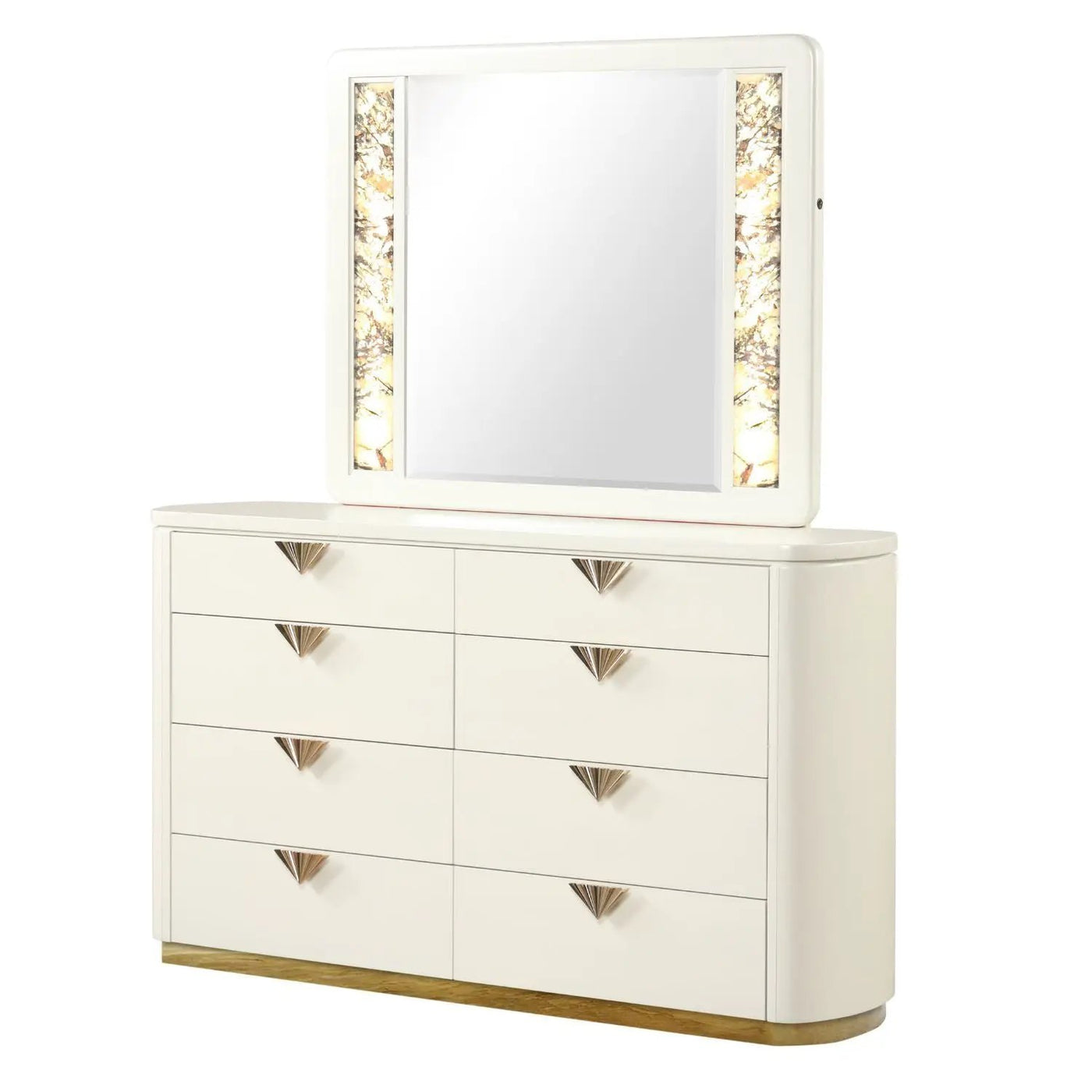 La Pierre - Modern Bedroom Set With Upholstered LED Bed by HouseOfZazla