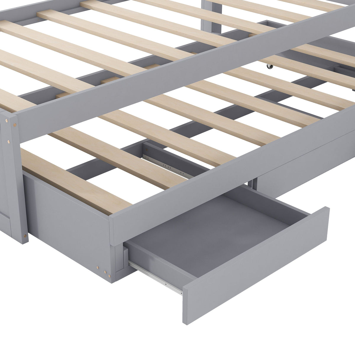 Platform Bed With LED Headboard, Charging Station, Trundle And 2 Drawers, photo 13 of 14