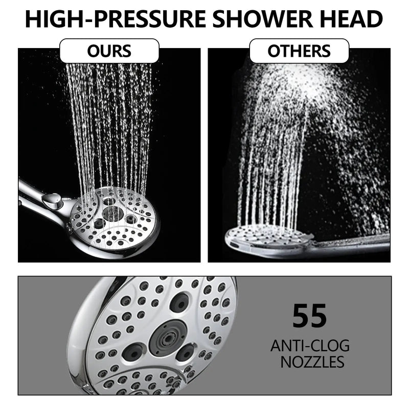 Lift-Up Diverter Bathtub Faucet with 6 Settings Handheld Shower by HouseOfZazla