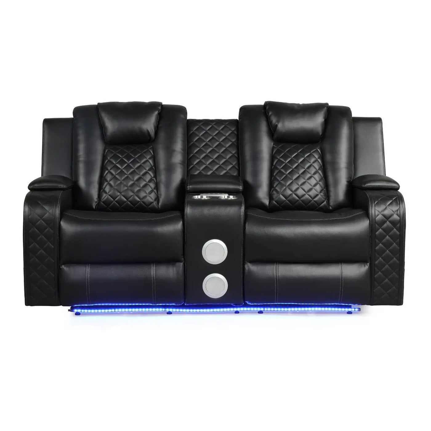 Benz - Power Reclining Loveseat & LED Lighting And Built In USB by HouseOfZazla