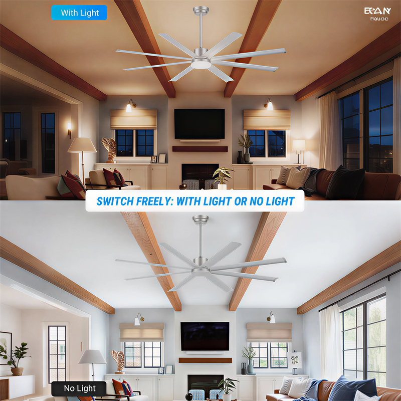 72 Inch Industrial PM DC Motor Ceiling Fan by HouseOfZazla
