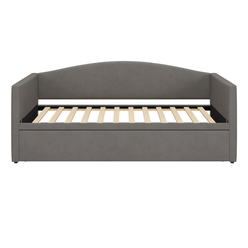 Daybed With Pop Up Trundle, Upholstered Sofa Bed by HouseOfZazla