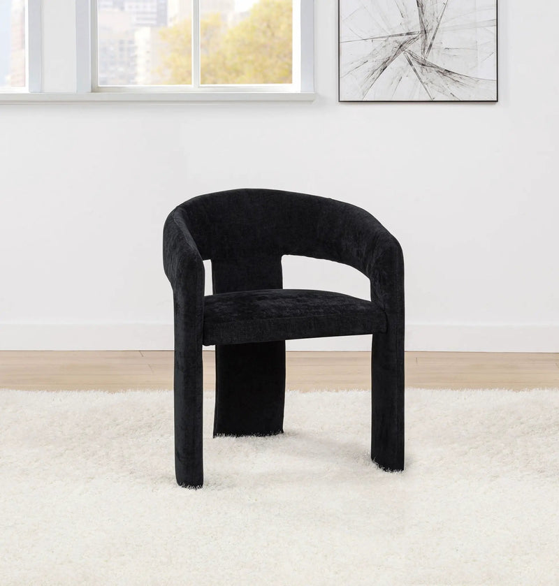 Carlow Upholstered Dining Arm Chair Black (Set of 2) by Unique Piece Furniture