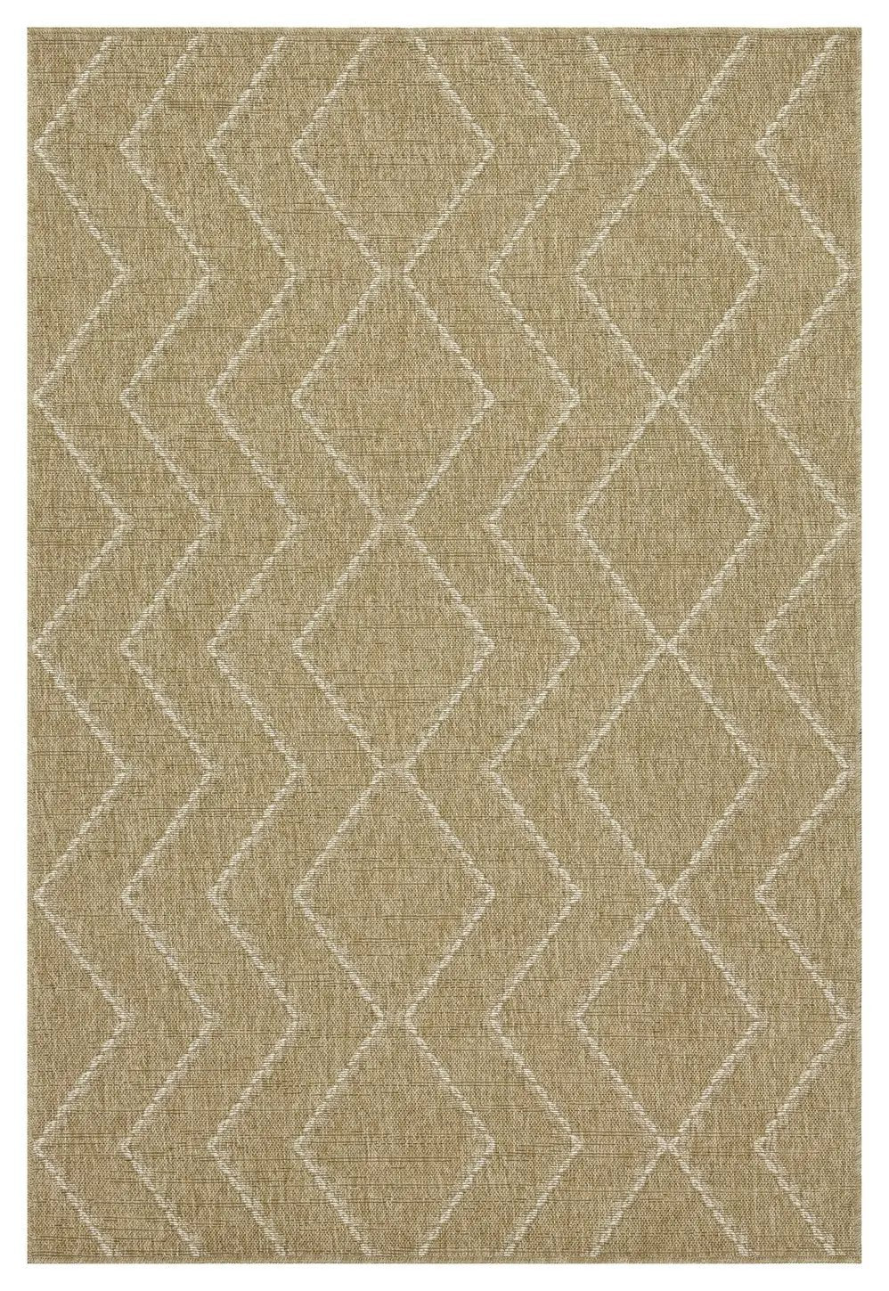 Earth GC_NTL1011 Jute/White 5 ft. 3 in. x 7 ft. 3 in. Indoor/Outdoor Area Rug by HouseOfZazla