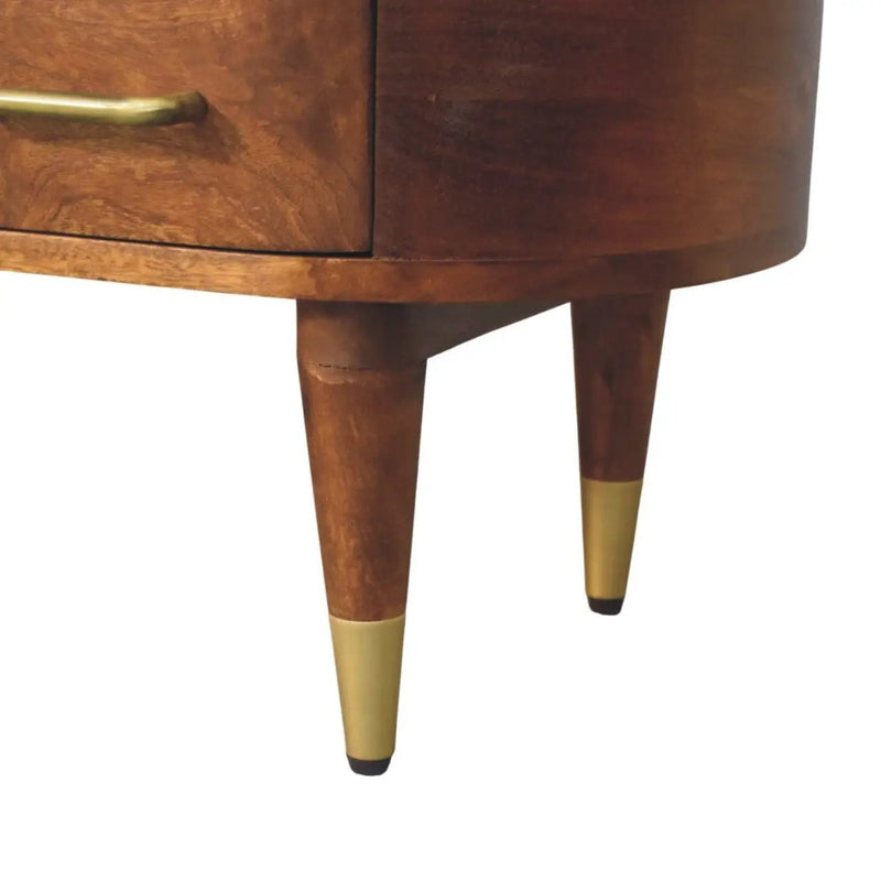 Solid Wood Valenza Curved Media Unit by HouseOfZazla