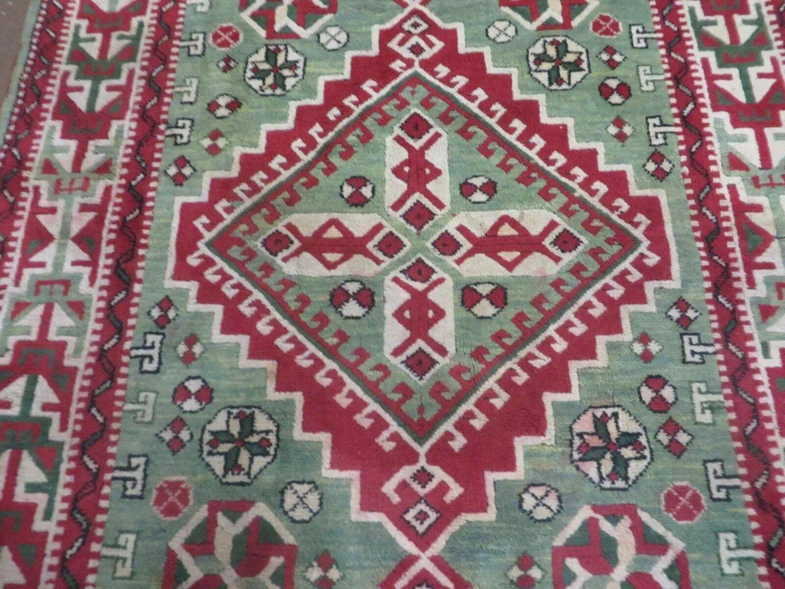 4' X 6' Vintage Handmade Turkish Kazak Design Wool Rug Carpet Nice by Jewel Rugs