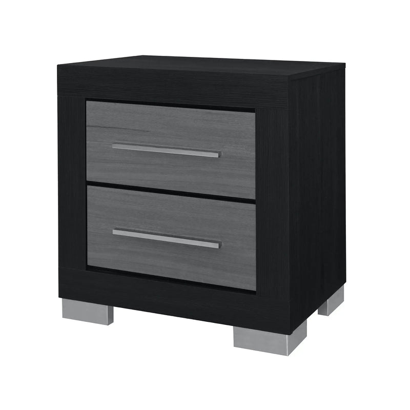 Elsa - 2 Toned Nightstand With Bar Handle And Spacious Drawers by Unique Piece Furniture