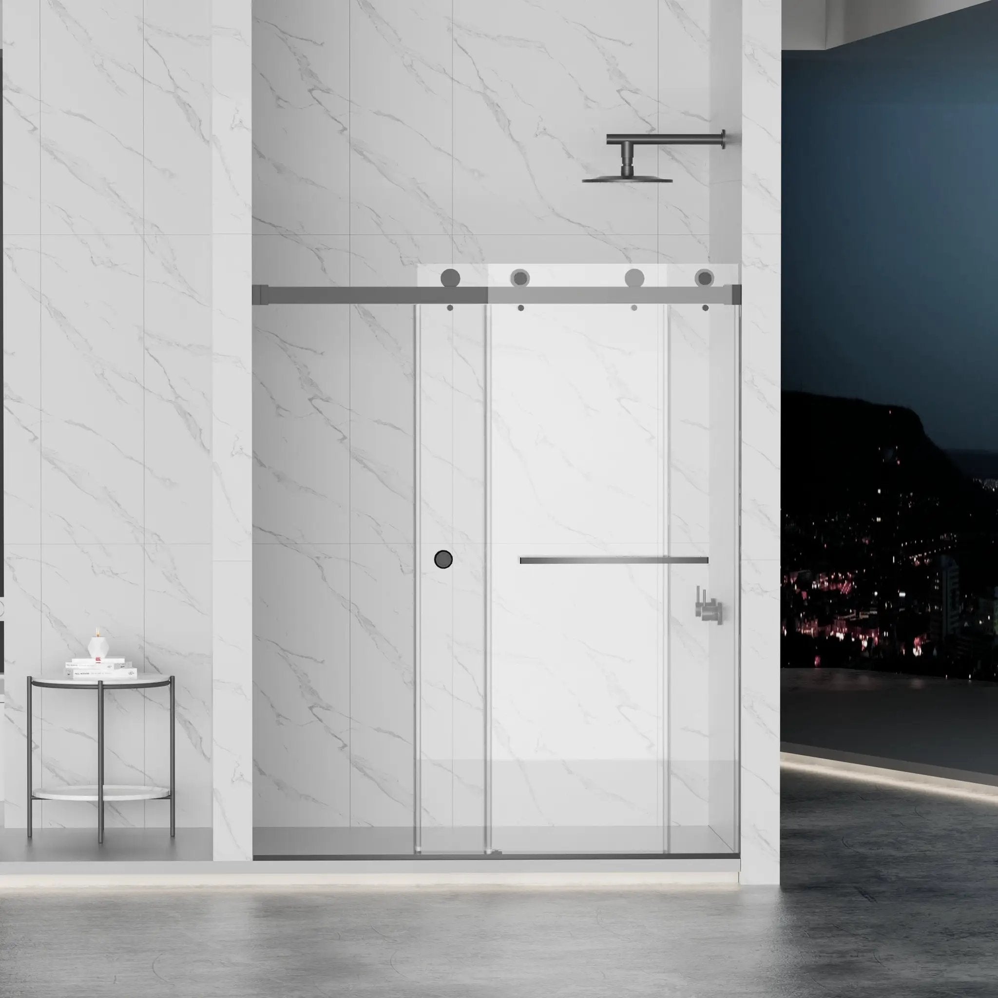 Frameless Shower Door - Double Sliding Design by HouseOfZazla
