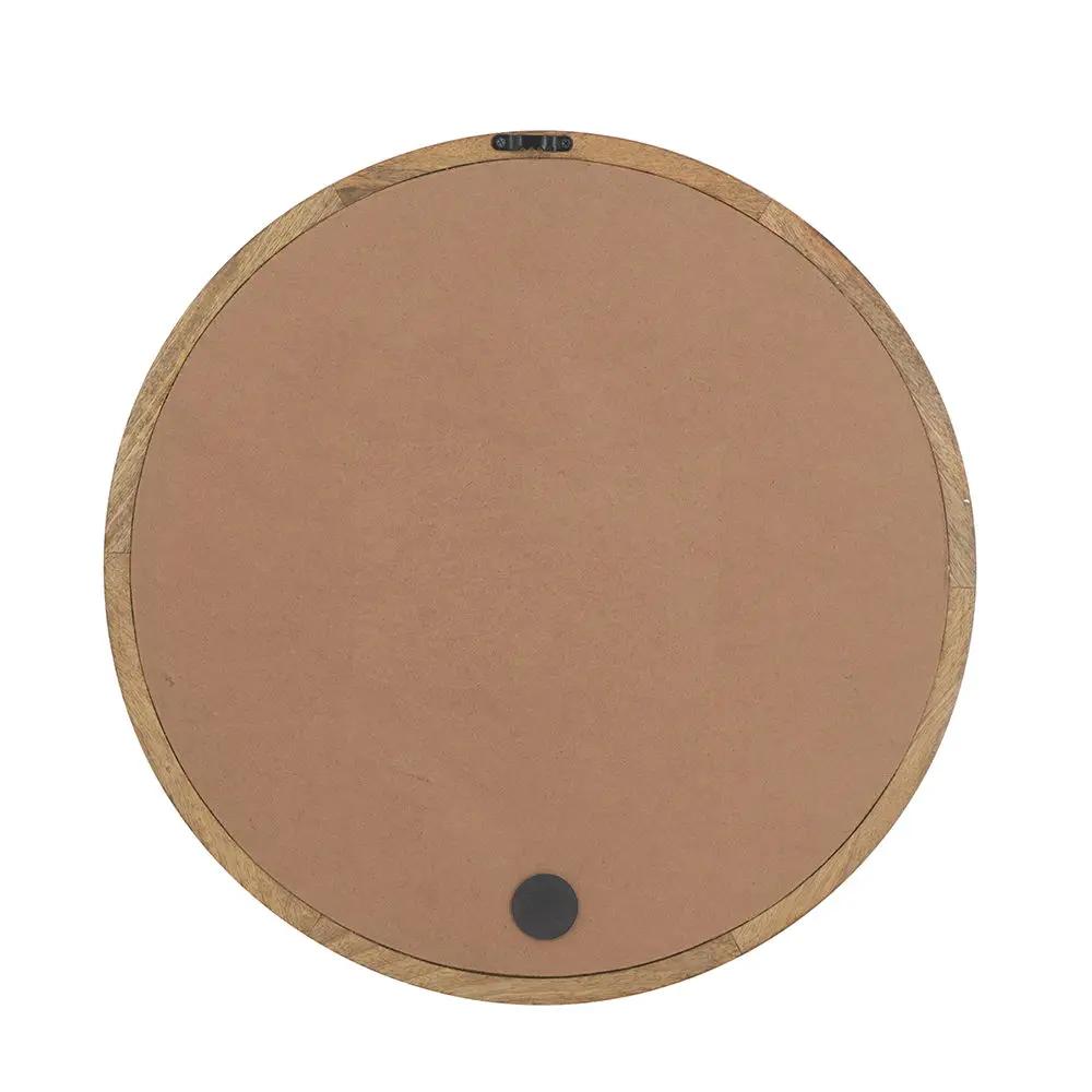 Circle Wall Mirror With Wooden Frame for Living Room by HouseOfZazla