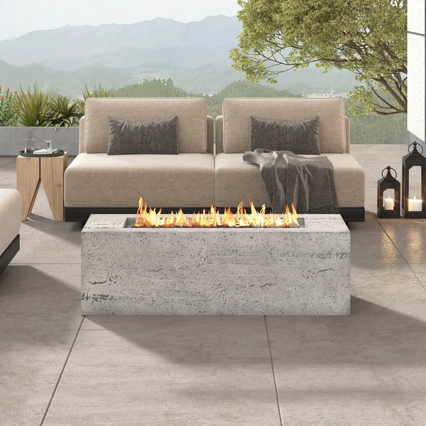 U_STYLE Outdoor Rectangular Propane Fire Pit 41.9" 40000 BTU