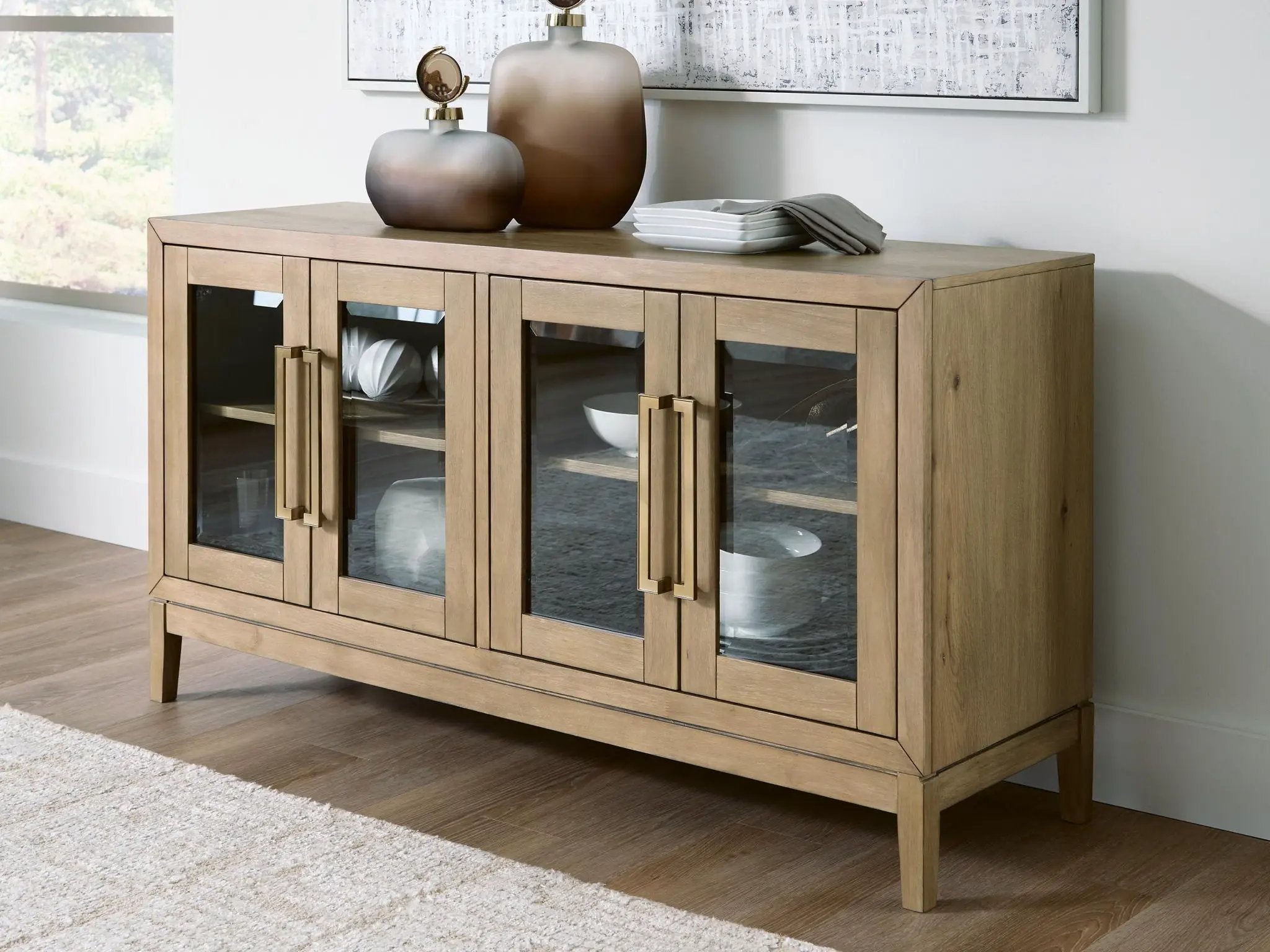 Lasinger - Dining Room Server - Light Brown by Unique Piece Furniture