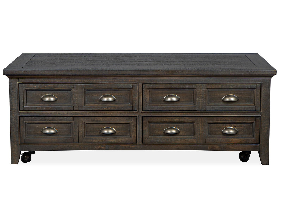 Westley Falls - Lift Top Storage Cocktail Table With Casters - Graphite, photo 6 of 7