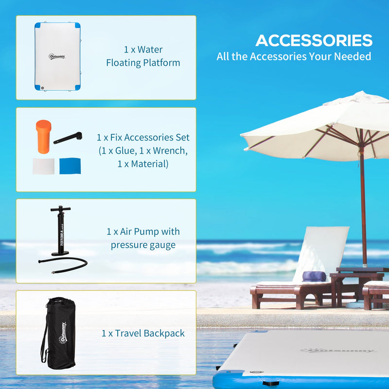 Outsunny Water Inflatable Floating Dock by HouseOfZazla