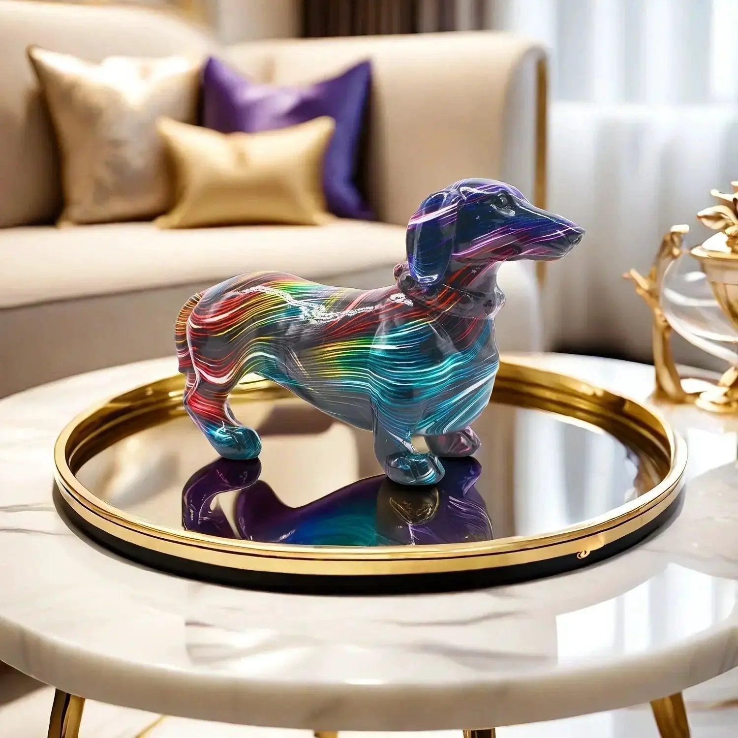 Dachshund Figurine - Decorative Colorful Small by House Of Avana