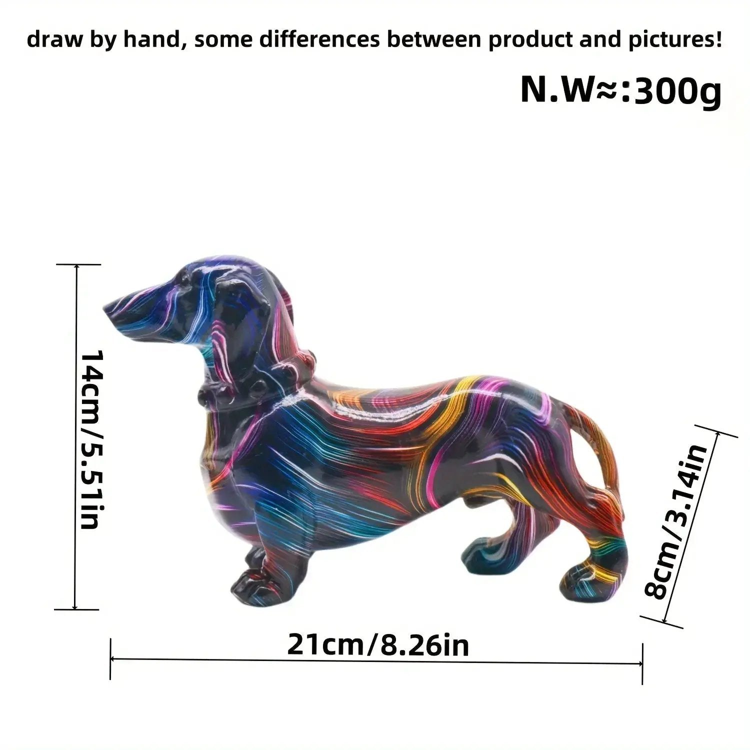 Dachshund Figurine - Decorative Colorful Small by House Of Avana