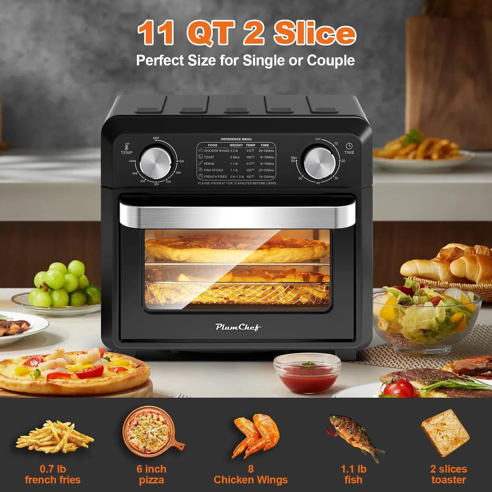 GBK 11QT Compact Air Fryer Toaster Oven by HouseOfZazla