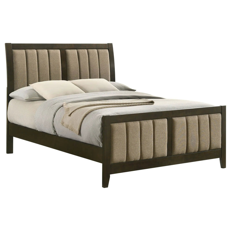 Wilkes 51-inch Upholstered Full Bed Dark Cocoa by Unique Piece Furniture