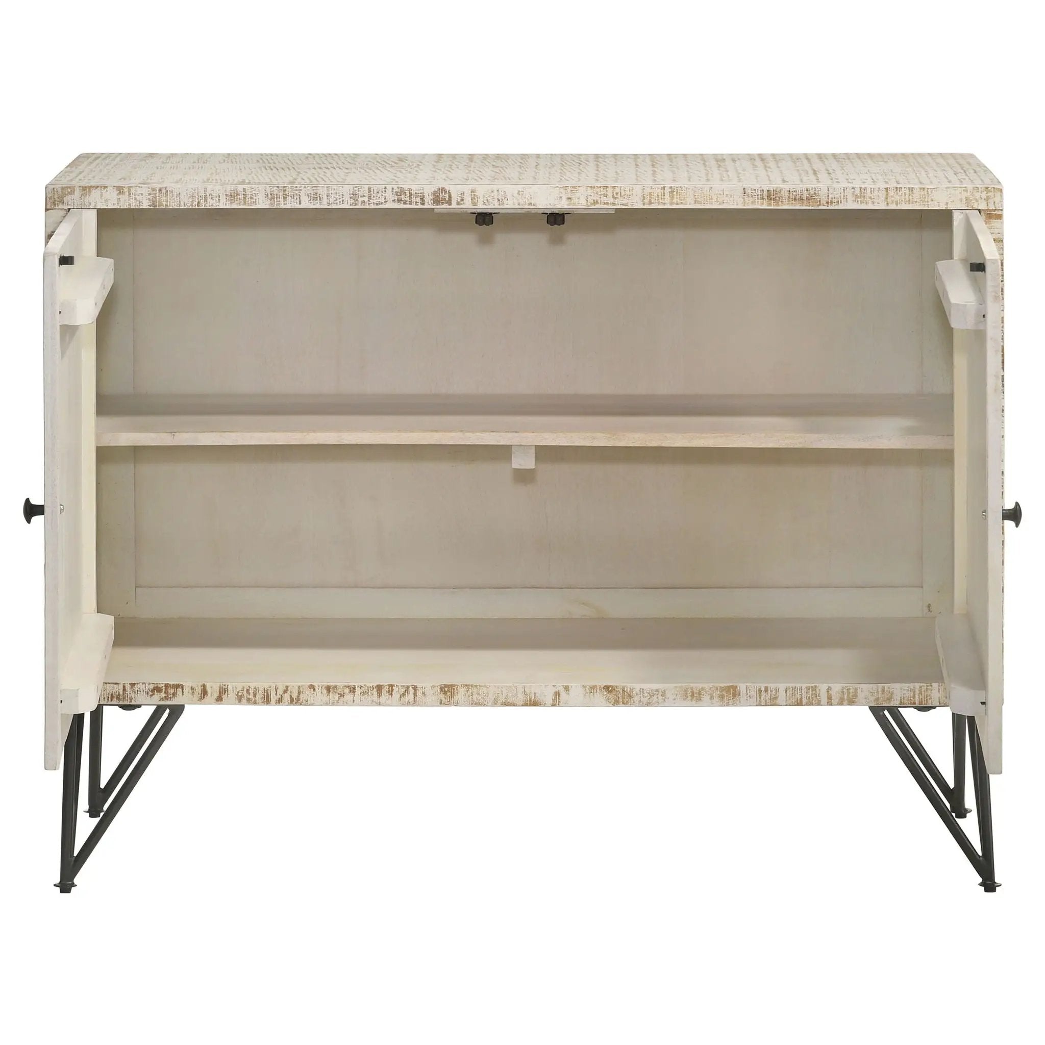 Eileen 2-door Wood Storage Accent Cabinet White Washed by Unique Piece Furniture