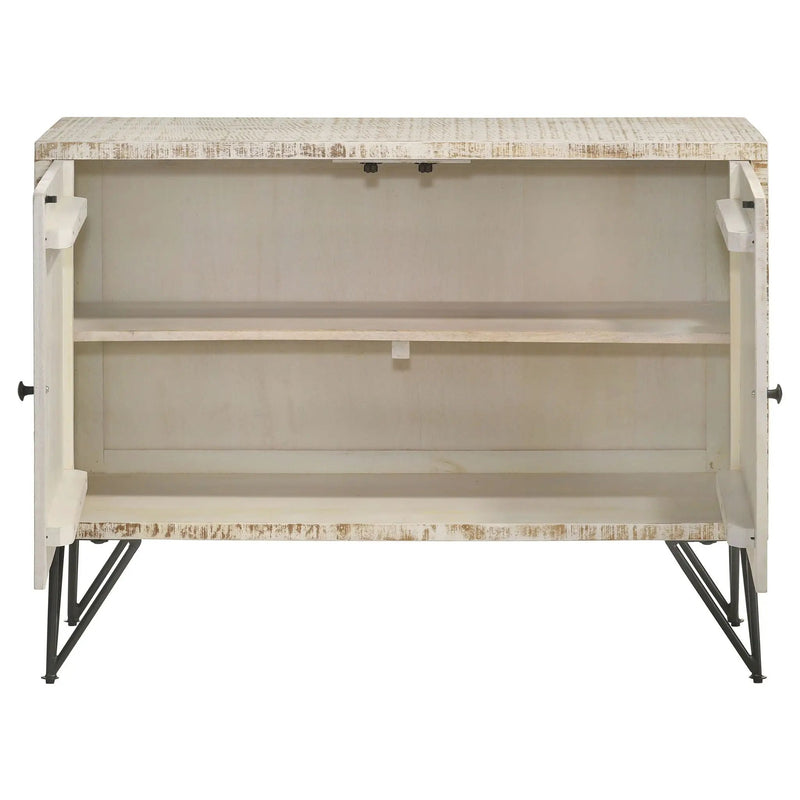 Eileen 2-door Wood Storage Accent Cabinet White Washed by Unique Piece Furniture
