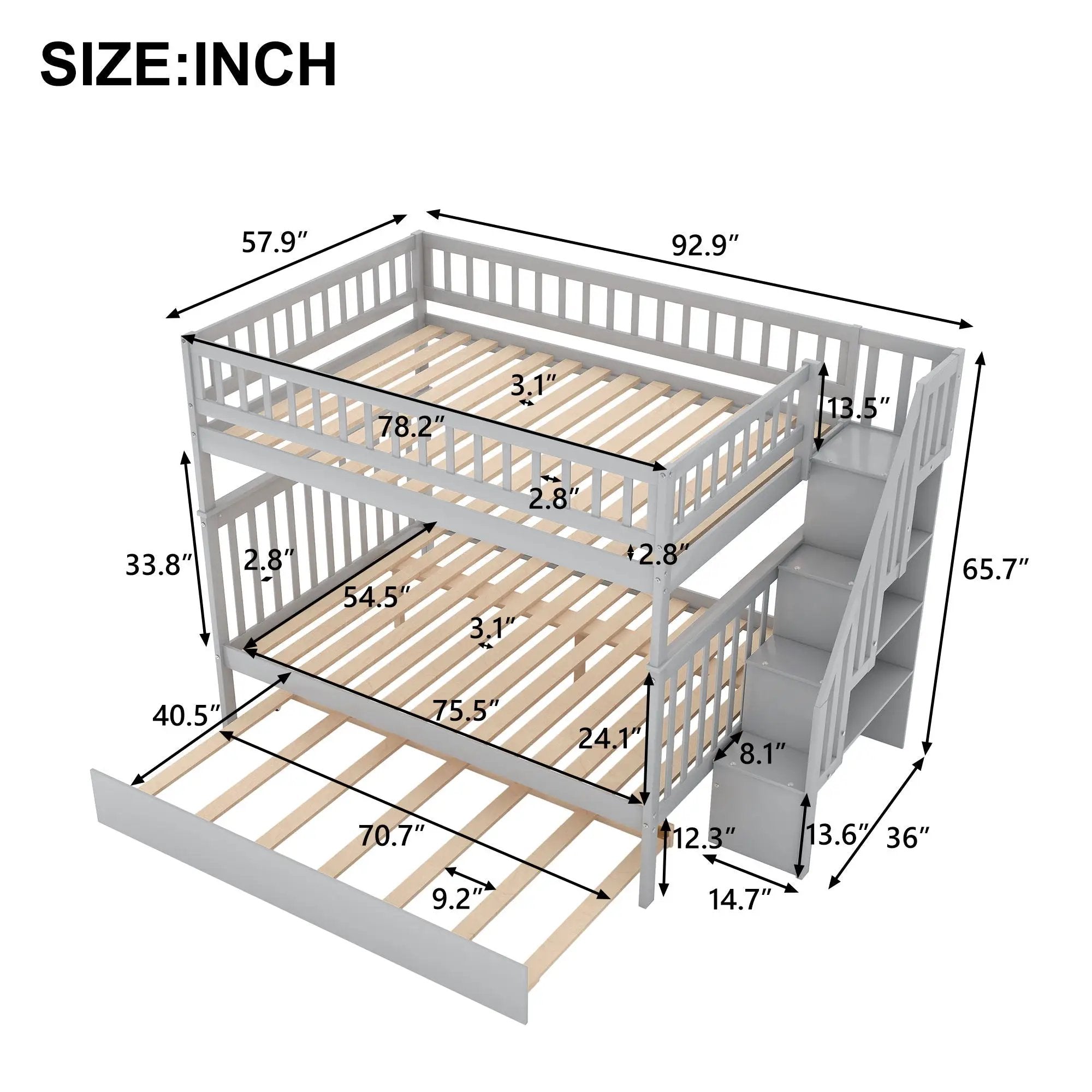 Bunk Bed With Staircase by HouseOfZazla