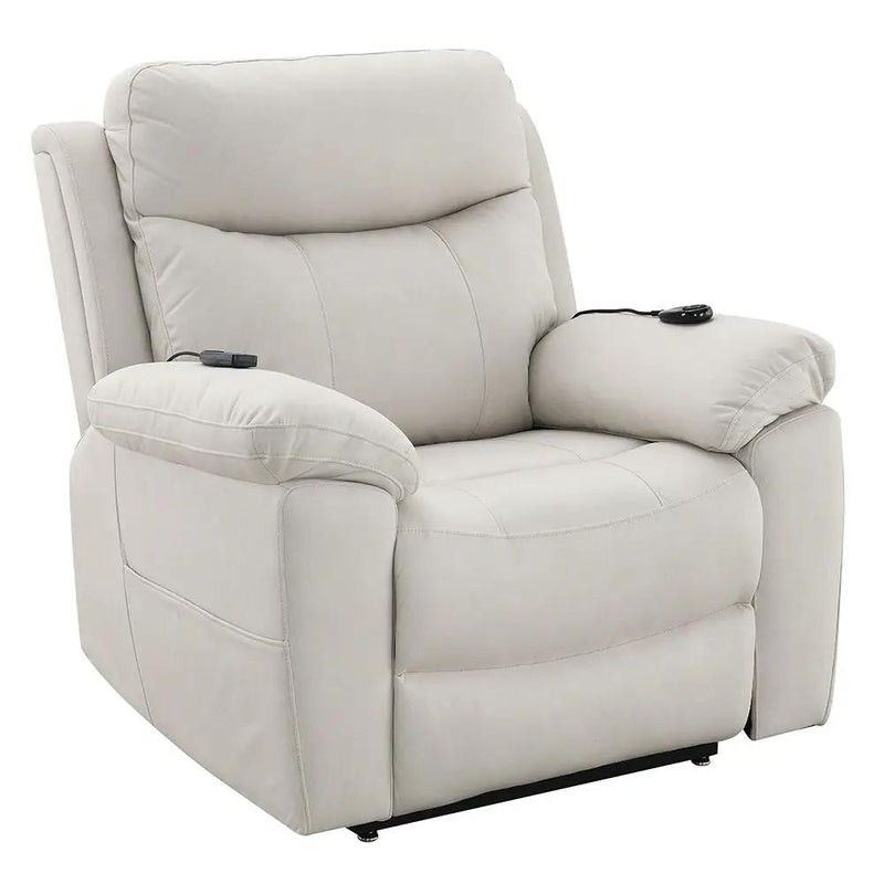 Chriki - Power Recliner With Lift & Heating & Massage - Beige Fabric by Unique Piece Furniture