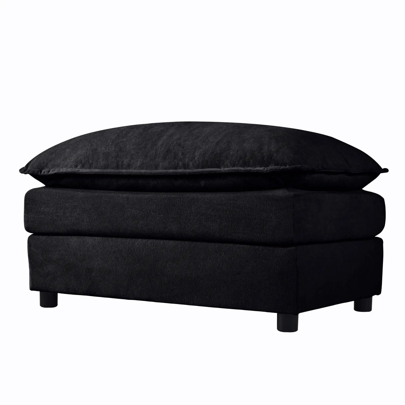 Oversized Chair With Movable Ottoman, Soft Upholstered Lounge Chair by HouseOfZazla
