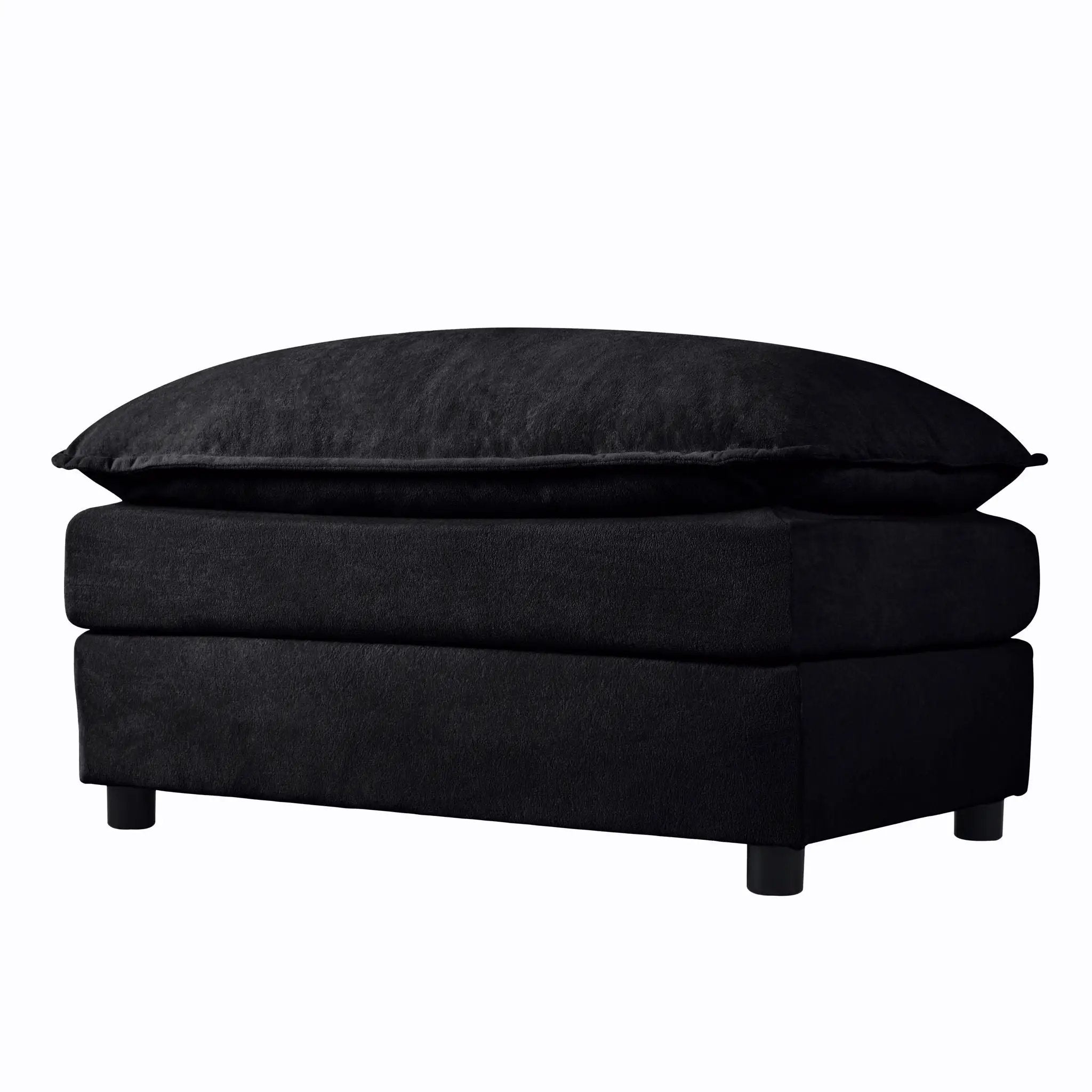 Modern Comfy Deep Seat Modular Sectional Sofa Cloud Couch With Ottoman