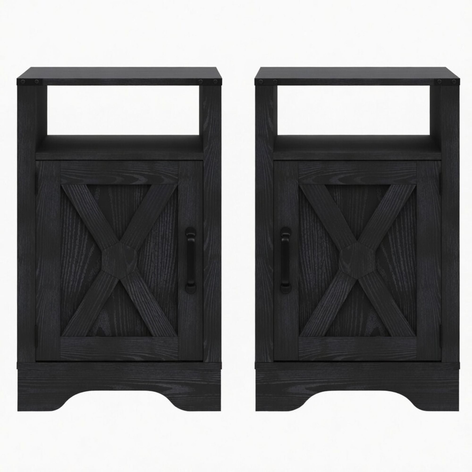 Farmhouse Nightstand, Charging Station & Storage by HouseOfZazla