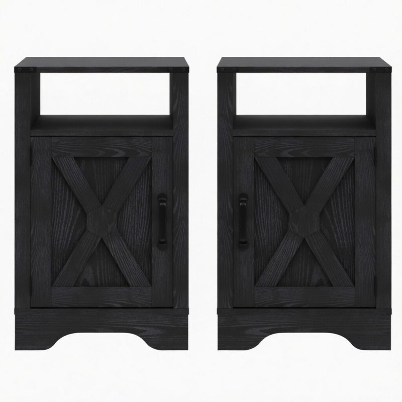 Farmhouse Nightstand, Charging Station & Storage by HouseOfZazla