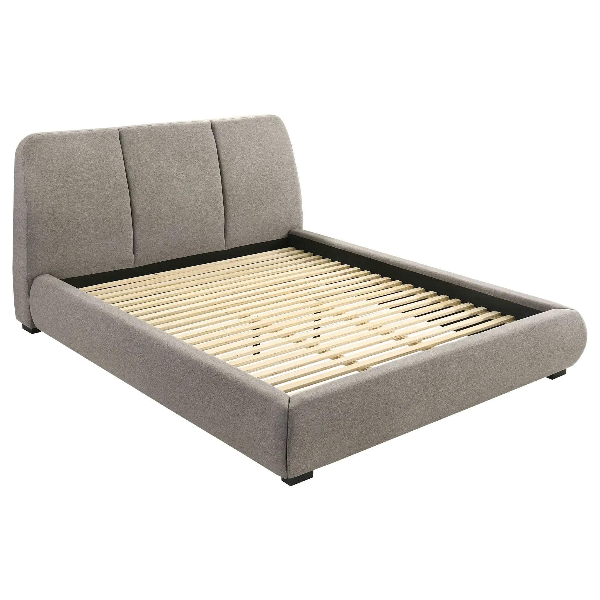 Mokena 46-inch Upholstered California King Platform Bed Taupe by Unique Piece Furniture
