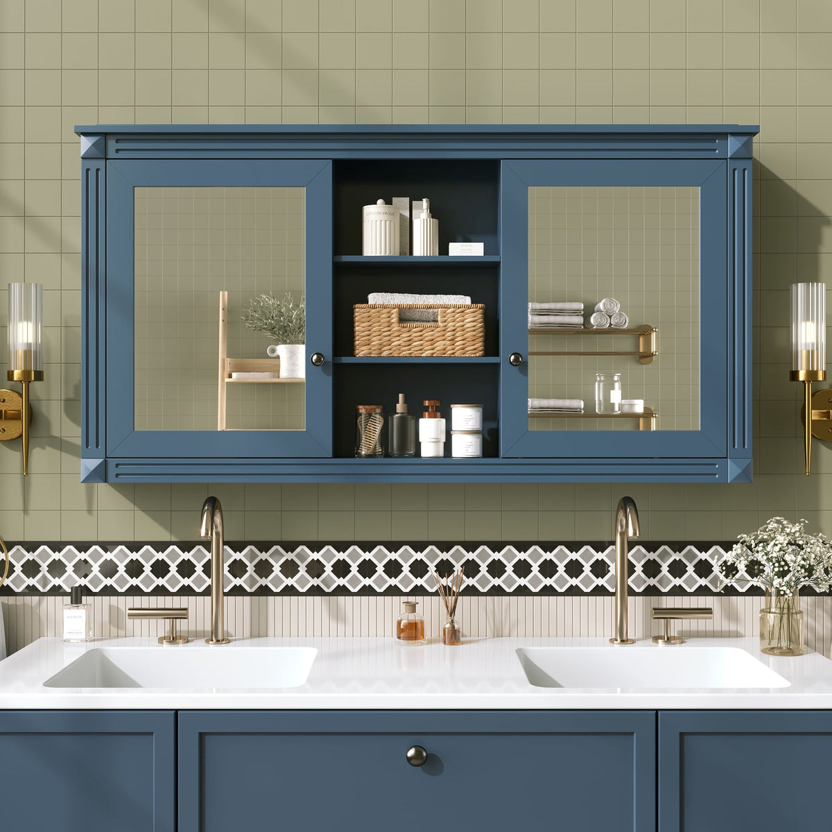 Modern Wall-Mount 2 In 1 Mirror Cabinet, photo 25 of 28
