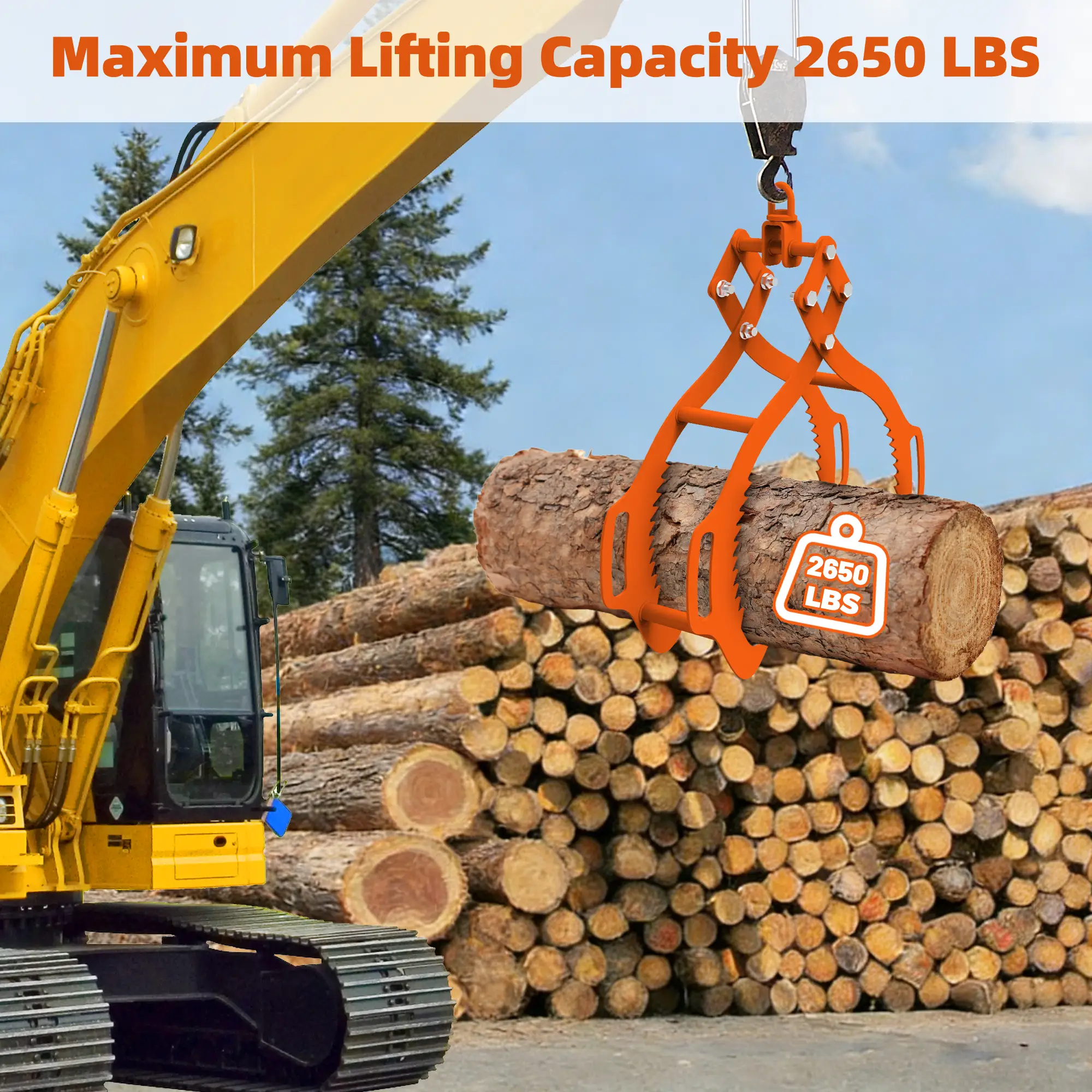 28in Log Lifting Tongs by HouseOfZazla