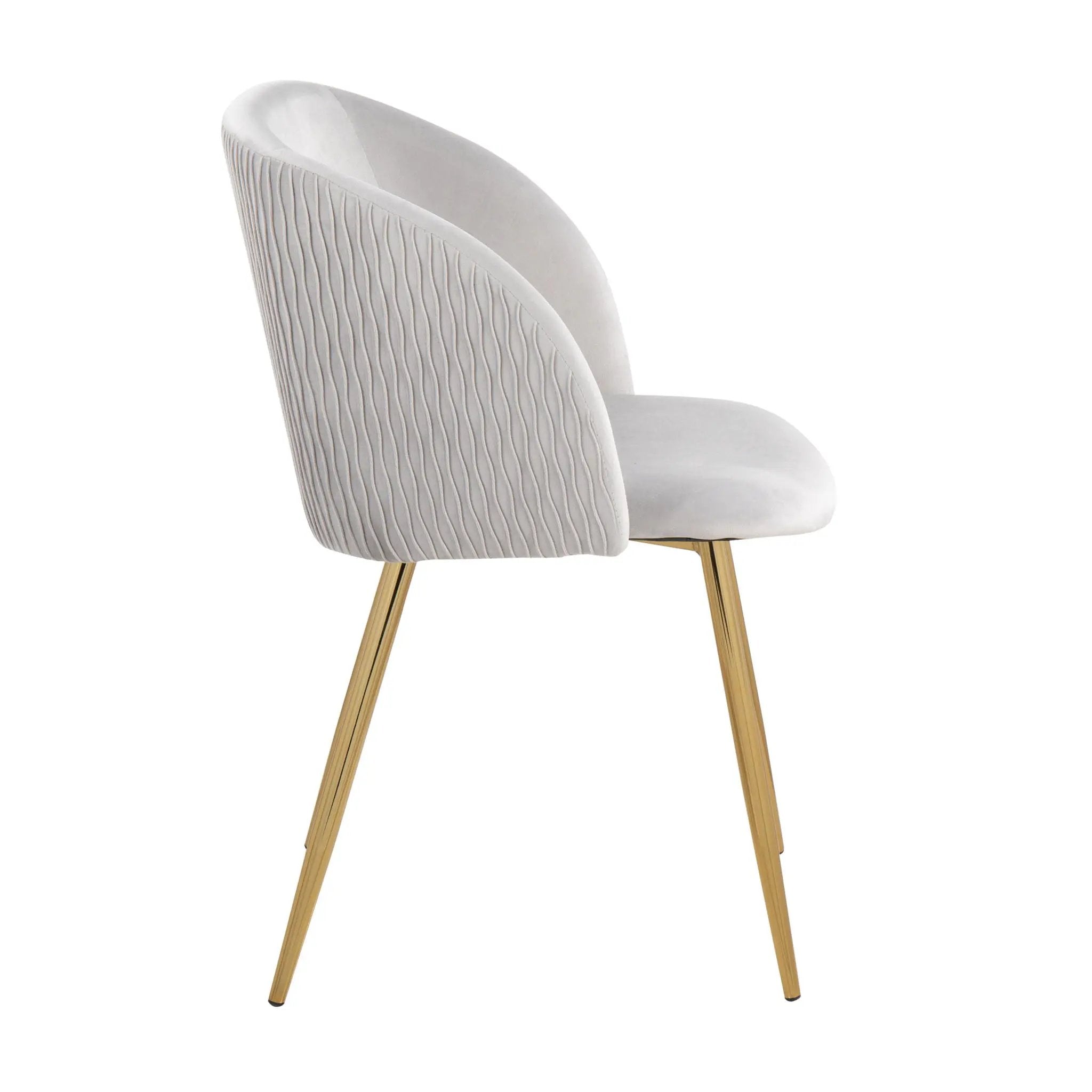 Fran - Pleated Waves Contemporary Chair (Set of 2) by Unique Piece Furniture