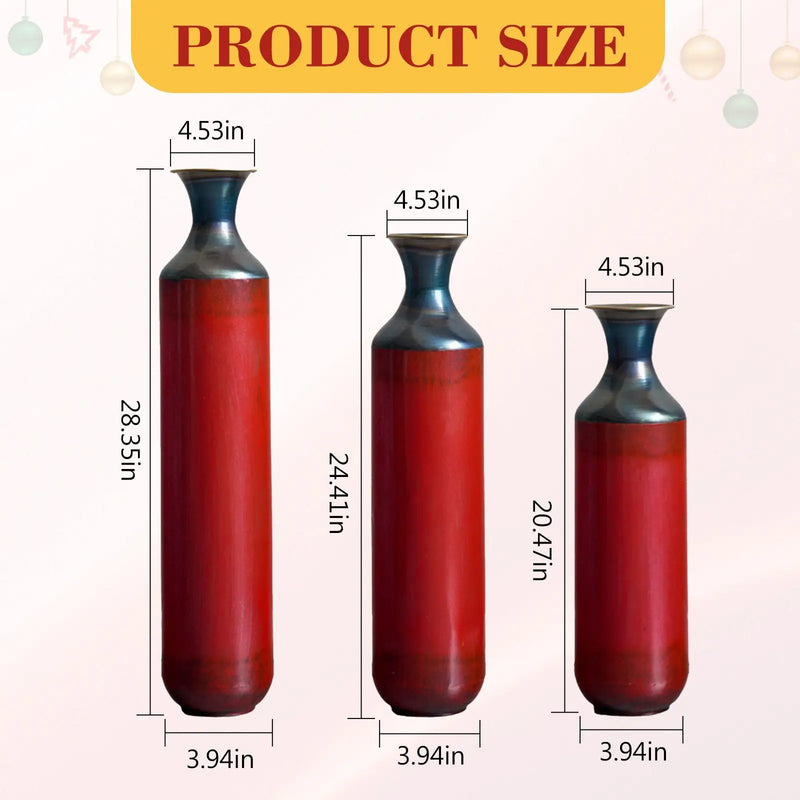Modern Droplet Shaped Floor Vase Set, 3 Piece Home Decor by Unique Piece Furniture