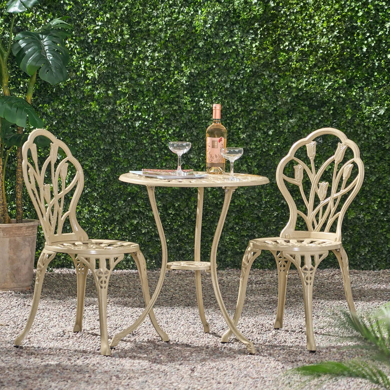 Nassau Cast 3 Piece Bistro Set by HouseOfZazla