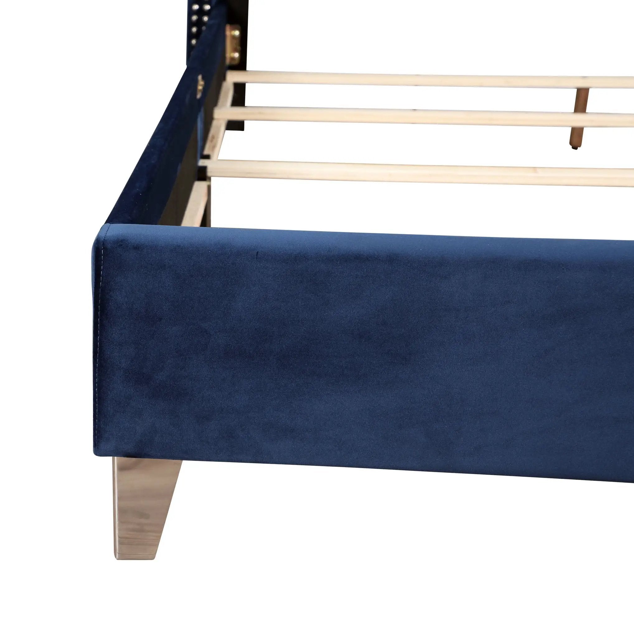 Upholstered Nailhead Trim Chic Bed by Unique Piece Furniture