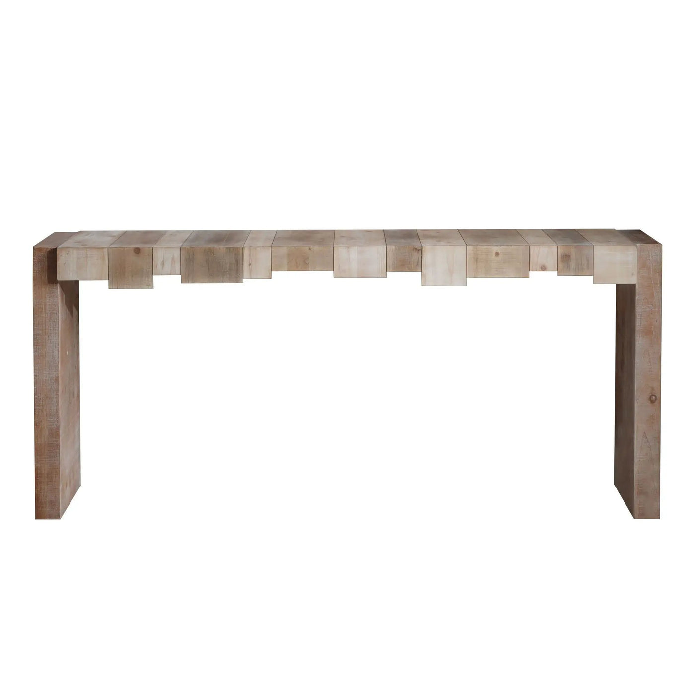 Modern Rustic Table With Sculpted Block Design by HouseOfZazla