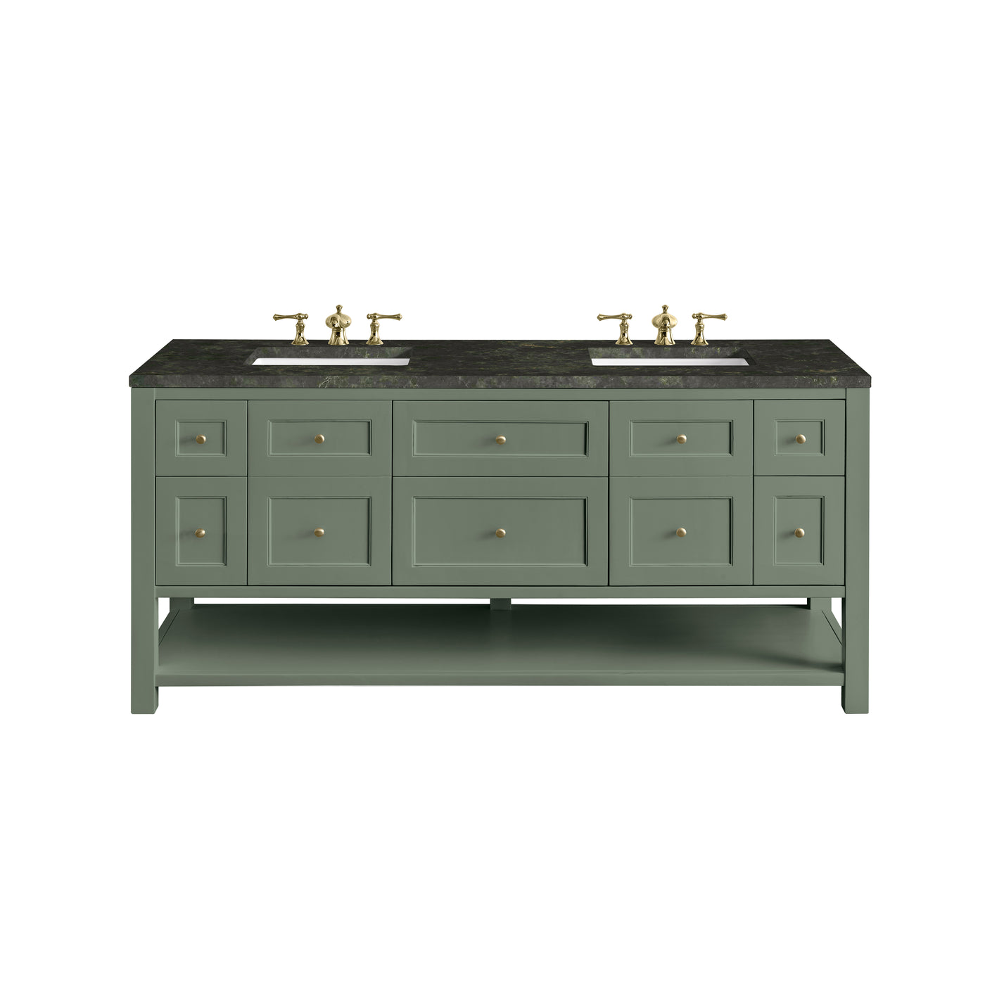 James Martin Breckenridge 72" Double Bathroom Vanity, Smokey Celadon by James Martin