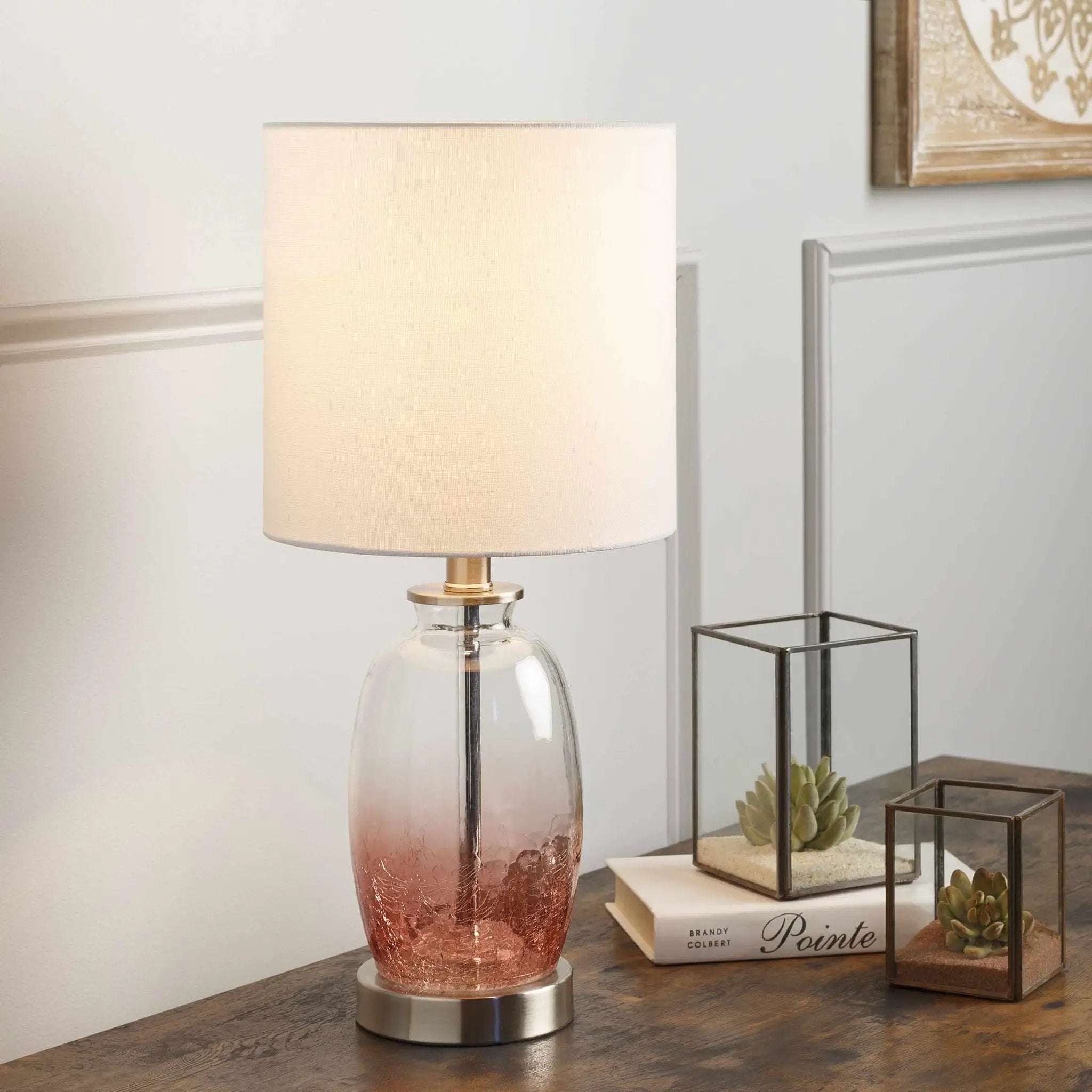 Dalvey Rustic Brown Cylindrical Table Lamp - Clearance by Boutique Rugs