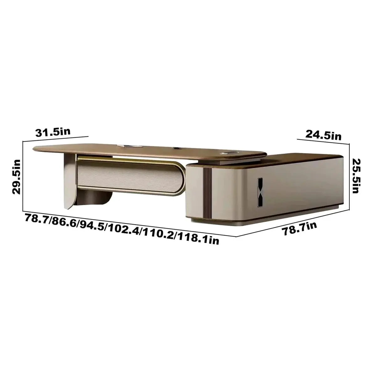 Secord · Modern L-Shaped Executive Desk by Arc Grove