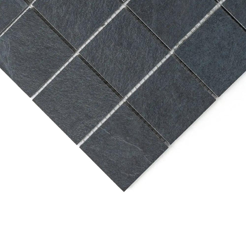 Dark Flow Matte Straight Joint 2x2 Porcelain Mosaics 12x12 by Stonetiledepot