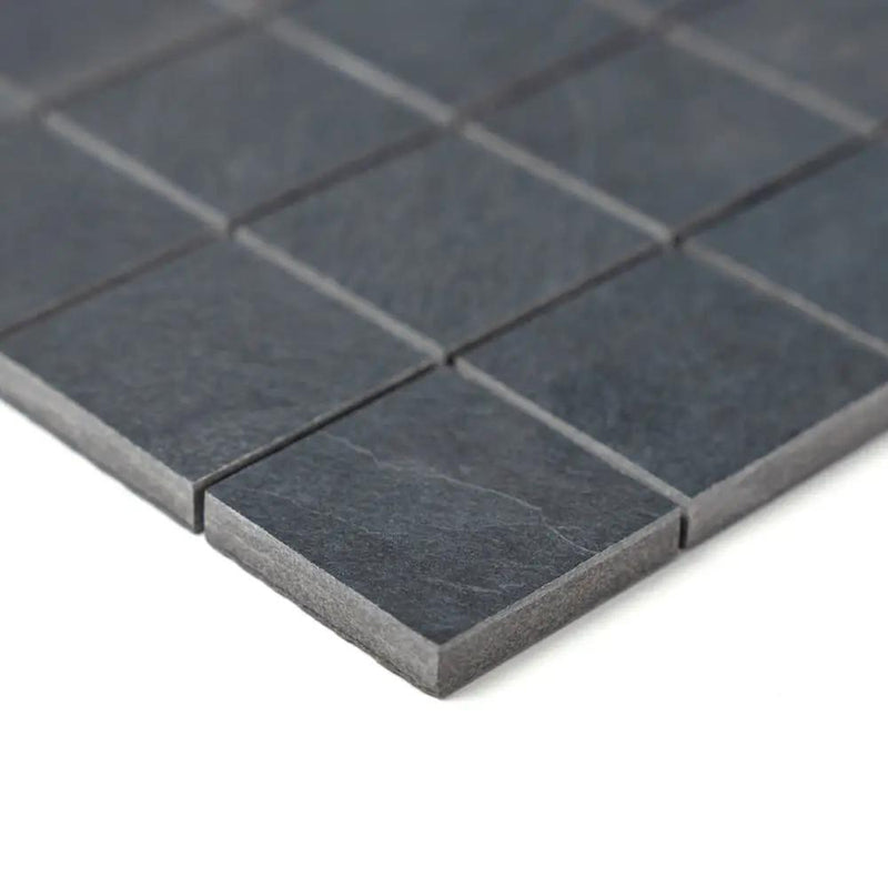 Dark Flow Matte Straight Joint 2x2 Porcelain Mosaics 12x12 by Stonetiledepot