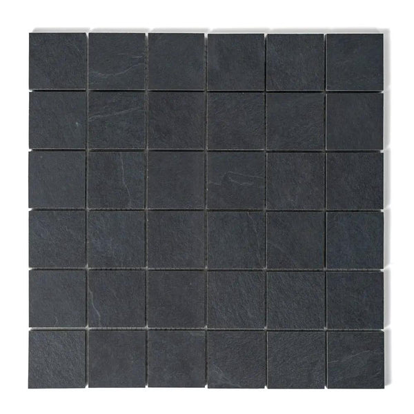 Dark Flow Matte Straight Joint 2x2 Porcelain Mosaics 12x12