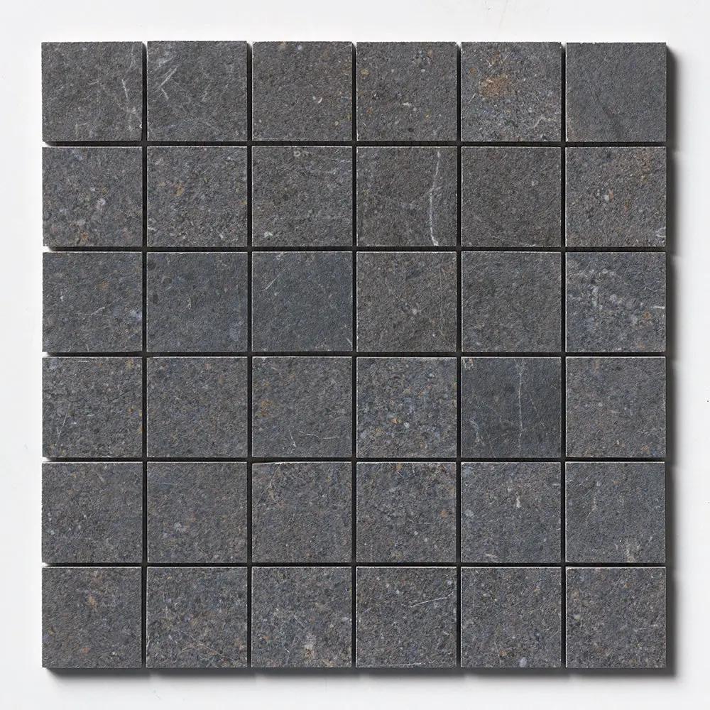 Dark Matte Straight Mesh 2x2 by Stonetiledepot