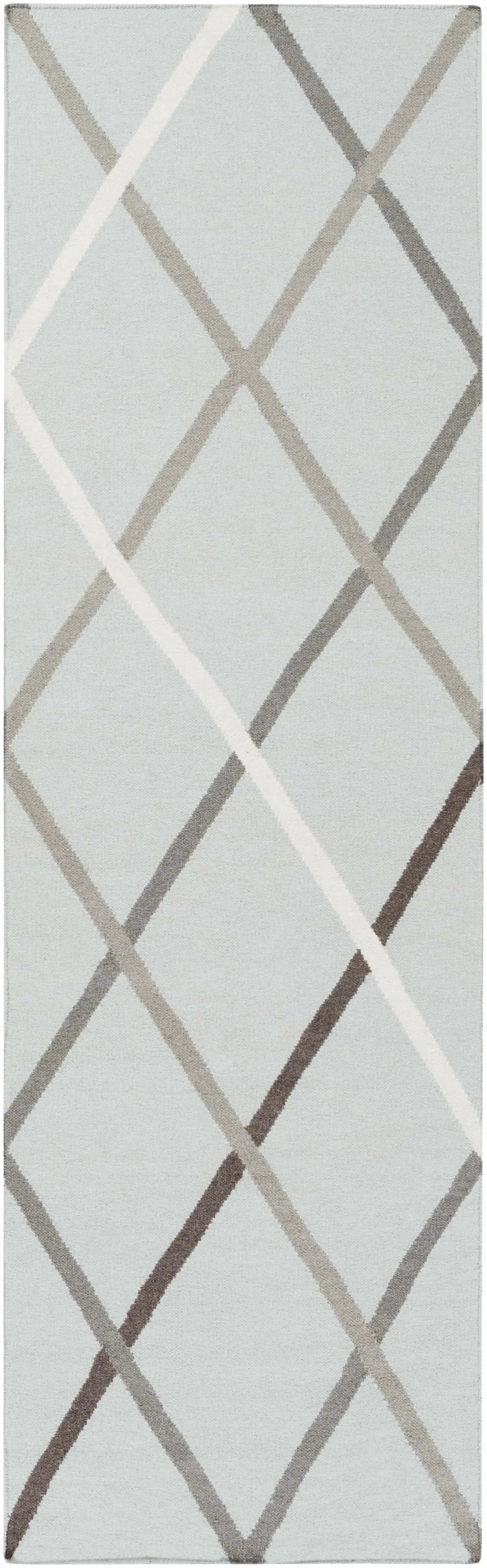 Darlaston Gray Trellis Wool Area Rug - Clearance by Boutique Rugs