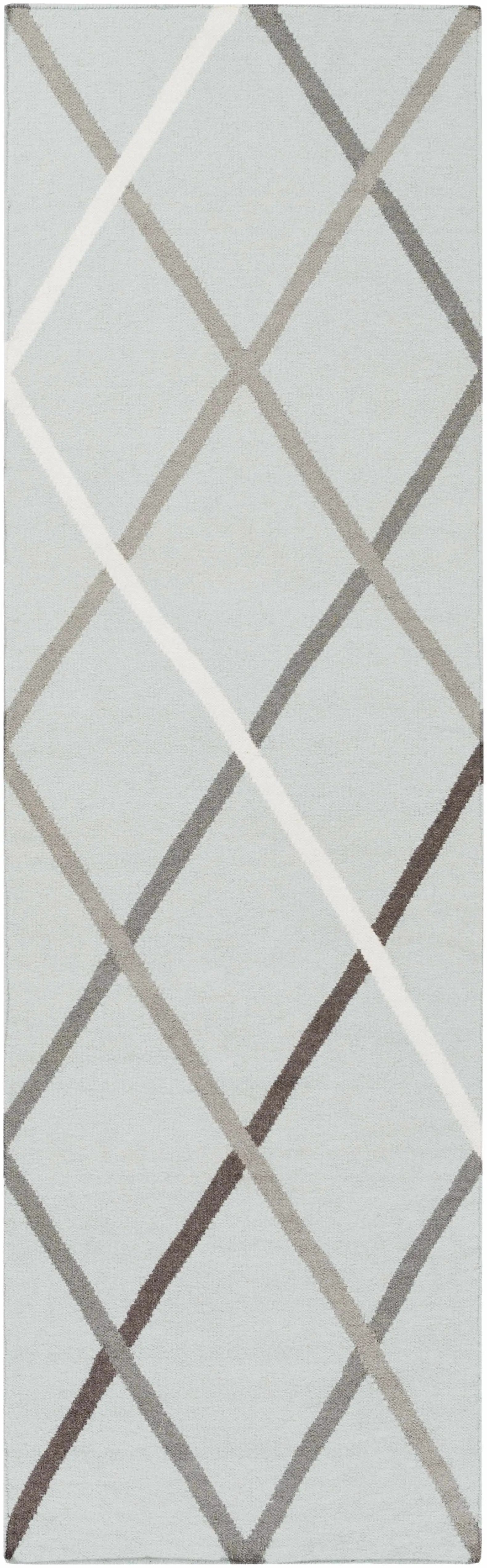 Darlaston Gray Trellis Wool Area Rug - Clearance by Boutique Rugs