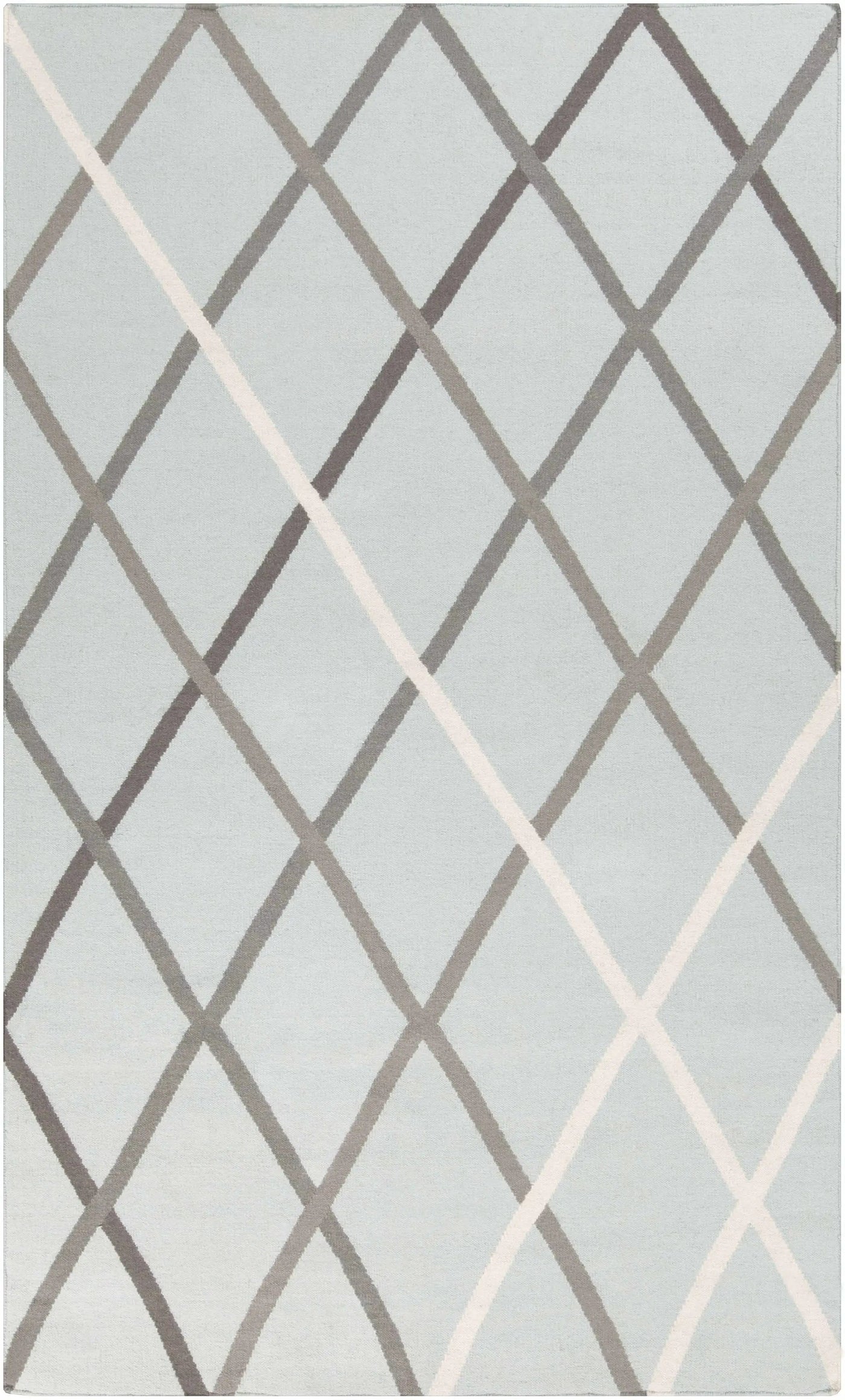 Darlaston Gray Trellis Wool Area Rug - Clearance by Boutique Rugs