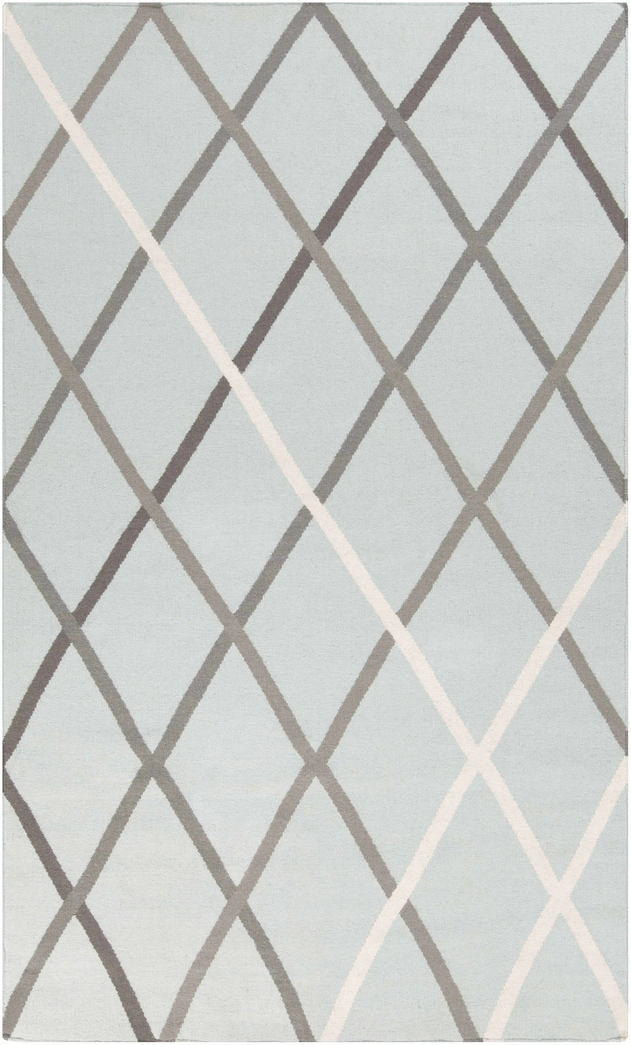 Darlaston Gray Trellis Wool Area Rug - Clearance by Boutique Rugs